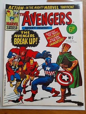 Buy Avengers #7 Nov 1973 FINE+ 6.5 Reprints Avengers #10 1st Appearance Of Immortus • 16.99£