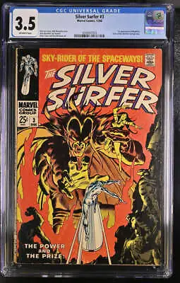 Buy Silver Surfer #3 Cgc 3.5 Ow Pages // 1st Appearance Of Mephisto 1968 • 202.73£
