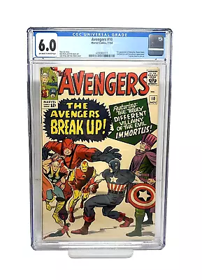 Buy Avengers #10 CGC 6.0 Jack Kirby/Stan Lee 1964 KEY 1st App Of Immortus And Others • 62£