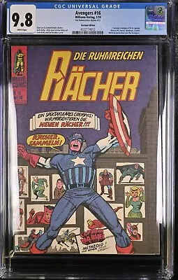 Buy Avengers # 16/Die Rächer # 15, Williams 1975, CGC 9.8, TOP POP, German Edition • 1,304.50£