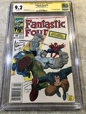 Buy Fantastic Four 348 CGC 9.2 SS Adams Newsstand Wolverine Hulk Ghost Rider 1/91 • 134.40£