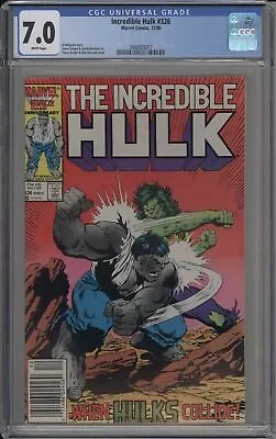 Buy Incredible Hulk #326 - Cgc 7.0 - When Hulks Collide - Newsstand Edition • 44.20£