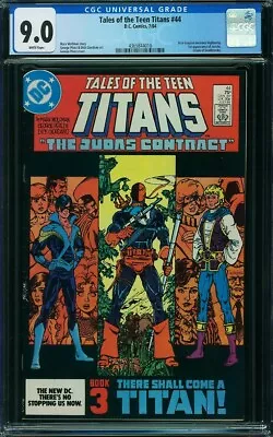 Buy Tales Of The Teen Titans #44 CGC 9.0 WP 1984 DC (1st Nightwing & Jericho) • 71.15£