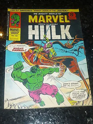 Buy Mighty World Of MARVEL Starring The INCREDIBLE HULK - No 145 - Date 12/07/1975 • 9.99£