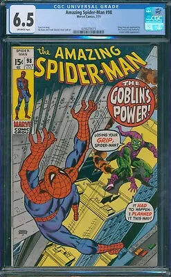 Buy Amazing Spider-Man #98 1971 CGC 6.5 OW Pages! Green Goblin! • 68.05£