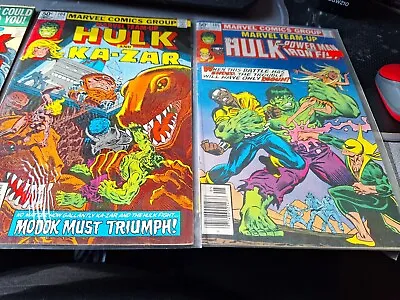 Buy Marvel Team Up Comics Hulk Iron Fist Ka-Zar Spider Woman Issues 97 104 105 VF • 5.53£
