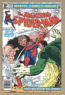 Buy Amazing Spider-Man 217 (VF+) JR JR Art! SANDMAN VS HYDRO-MAN! 1981 Marvel X873 • 15.98£