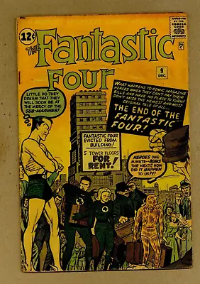 Buy Fantastic Four #9 (Q) 3rd App Sub-Mariner! Jack Kirby 1962 Marvel Comics X377 • 78.87£