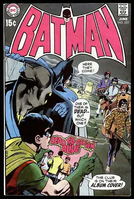 Buy Batman #222 DC 1970 (VF-) Neal Adams Beatles Cover! Till Proven Alive! L@@K! • 225.91£