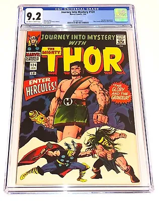 Buy JOURNEY INTO MYSTERY #124 ~ Thor Vs Hercules 1966 Marvel ~ CGC 9.2 NM Beauty! • 277.04£