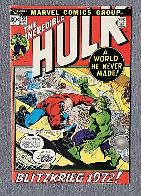 Buy Incredible Hulk #155 1972 - 1st App Of Shaper Of Worlds - Herb Trimpe • 9.46£