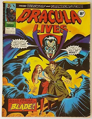 Buy Dracula Lives #20, Marvel Uk 1975, Reprints 1st Half Of Tomb Of Dracula #10 • 17.50£