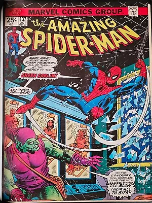 Buy New Marvel Comics Amazing Spider-Man #137 1976 Front Cover Canvas Print • 12.99£