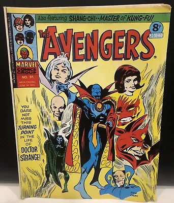 Buy Avengers #91 Comic Marvel Comics UK 1975 • 3.15£