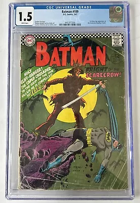 Buy Batman #189 CGC 1.5 White Pages DC Comics 1967 1st App The Scarecrow • 147.95£