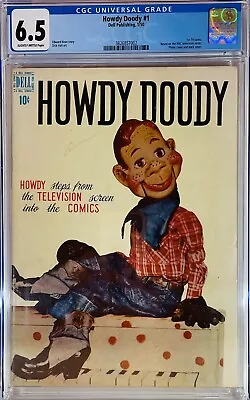 Buy Howdy Doody #1, 1950 Dell ⭐️ CGC 6.5 Fine+, First TV Comic ! • 759.54£