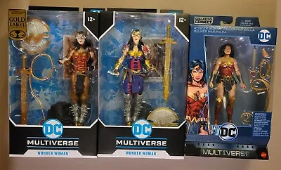 Buy McFarlane DC Multiverse Wonder Woman Lot: McFarlane Designed And Lurhor BAF -NEW • 57.57£
