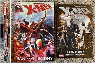 Buy Uncanny X-Men Manifest Destiny HC + Divided We Stand TPB - Brubaker Set 495 503 • 39.46£