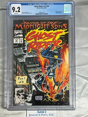 Buy Ghost Rider #v2 #28 CGC 9.2 ❄️Snow WHITE Pages❄️ 1992 1st Lilith & Midnight Sons • 35.40£