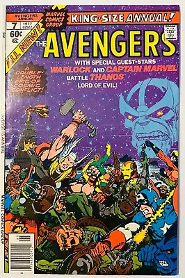 Buy The Avengers King Size Annual #7- Marvel-1977-  The Death Of Warlock  NM • 48.19£