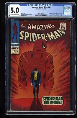 Buy Amazing Spider-Man #50 CGC VG/FN 5.0 1st Full Appearance Kingpin! Marvel 1967 • 638.82£