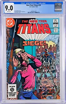 Buy New Teen Titans #35 CGC 9.0 (Oct 1983 DC) George Perez Cover 1st Vigilante Cameo • 37.84£