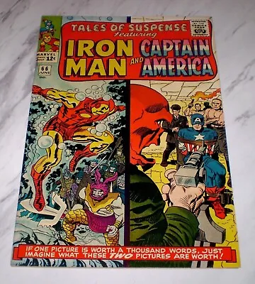 Buy Tales Of Suspense #66 NM 9.4 OW 1965 Iron Man & Captain America 1st SA Red Skull • 708.66£