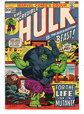 Buy Incredible Hulk #161 (1973) - Grade 7.5 - Beast App - For The Life Of A Mutant! • 63.96£