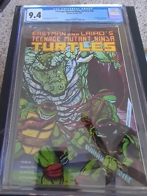 Buy Teenage Mutant Ninja Turtles #45 Eastman CGC 9.4 Comic Book - Leatherhead App. • 79.92£