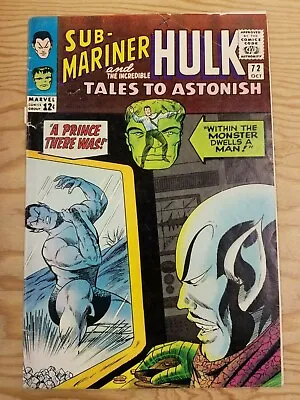 Buy Tales To Astonish #72 Sub-Mariner & Incredible Hulk • 11.07£