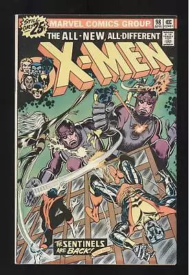 Buy X-men #98 Classic Vs Sentinels Cover Jack Kirby & Stan Lee Cameo 1976 • 84.06£