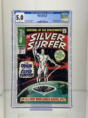 Buy Silver Surfer #1 CGC 5.0 Marvel Comics 1968 Origin Of Silver Surfer • 458.18£