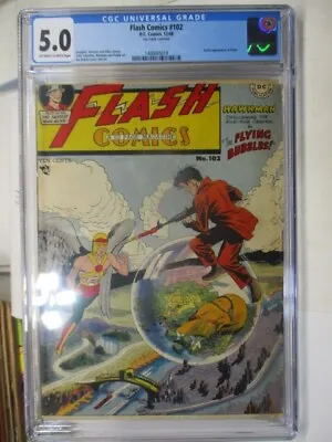 Buy Flash Comics 102 Dec '48, CGC 5.0 Off-White To White • 770.84£