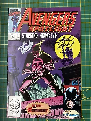 Buy Jack Kirby & Stan Lee Signed AVENGERS SPOTLIGHT #32 Hawkeye & USAgent • 154.50£