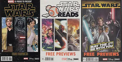 Buy STAR WARS PREVIEWS - SET OF 3 (Reads, May The 4th Be With You, Marvel) 2016-2019 • 6.39£
