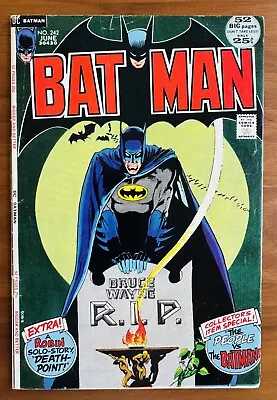 Buy Batman #242 1st Appearance Matches Malone 1972 4.5 Mike Kaluta RIP Cover • 17.47£