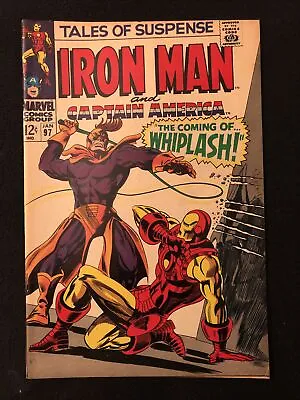 Buy Tales Of Suspense 97 7.5 Marvel 1967 1st Whiplash Iron Man Captain America Bd • 47.32£