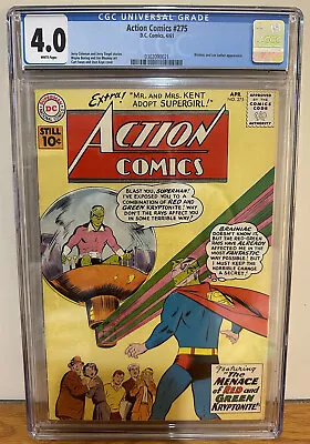 Buy Action Comics #275 1961 Cgc 4.0 1st Brainiac Appearance With Diodes On Head  • 516.39£