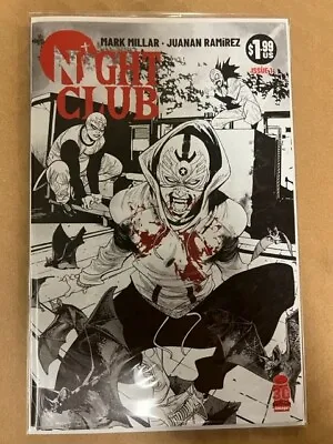 Buy Night Club #1 Juanan Ramirez B&W Variant Cover 1stPrint Image Comics 2022 MILLAR • 6.28£