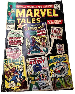 Buy 1964 Marvel Tales #10 Comic Group Reprints Amazing Spider-Man Strange Tales  • 23.45£