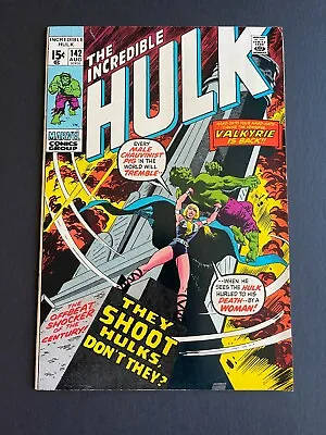 Buy  Incredible Hulk #142 - 1st Appearance Valkyrie (Marvel, 1971) Fine/Fine+ • 19.06£