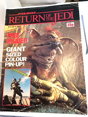 Buy Star Wars Return Of The Jedi No 18- Star Wars 1983 Weekly UK Marvel Comic • 2.99£