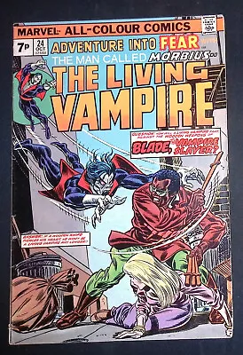 Buy Adventure Into Fear #24 Bronze Age Marvel Comics 1st Meeting Blade Morbius VG/F • 26.99£