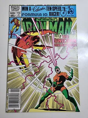 Buy THE INVINCIBLE IRON MAN #154 The Unicorn Unleashed Marvel (1982) FN/VF • 4.74£