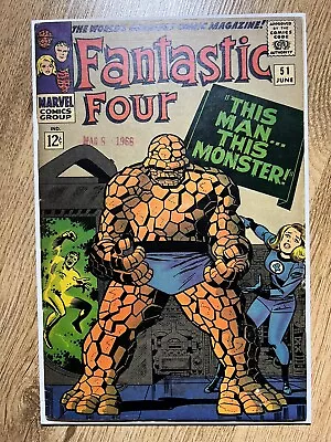 Buy Fantastic Four #51 (1966) 1st App Of The Negative Zone! 2nd Wyatt Wingfoot VG/FN • 70£