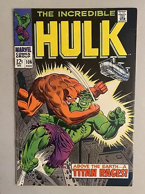 Buy Hulk 106, FN/VF 7.0, Silver Age, Marvel 1968, Marie Severin, Nick Fury 💪 • 39.21£