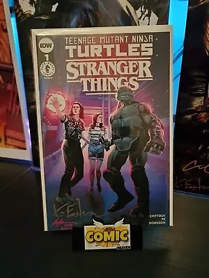 Buy TMNT Stranger Things #1 1:100 Albuquerque Variant Signed By Kevin Eastman W/COA • 69.95£