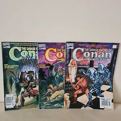 Buy The Savage Sword Of Conan The Barbarian #214,215,216 Marvel Comics OCT-DEC 1993 • 13.95£
