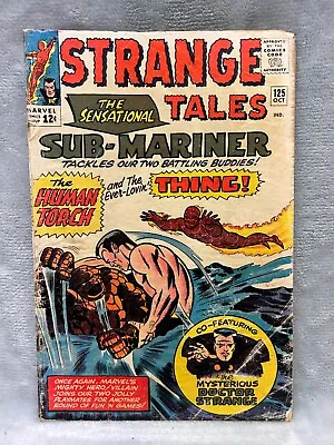 Buy Strange Tales #125 Marvel 1964, Dr Strange, Fantastic Four, Sub-Mariner, • 20.09£