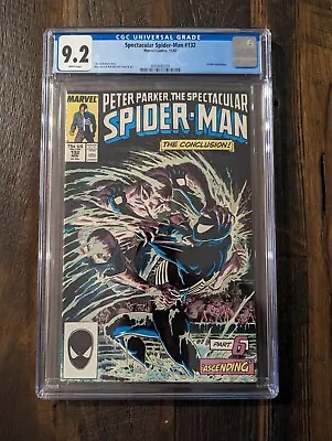 Buy Spectacular Spider Man #132, CGC 9.2, Marvel 1987, Kraven's Last Hunt Part 6 • 44.16£